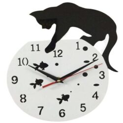 reloj de pared de gato