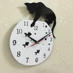 reloj de pared de gato