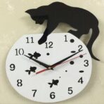 reloj de pared de gato