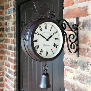 reloj estacion exterior de doble cara