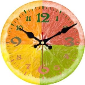 reloj decorativo frutal