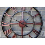 reloj industrial rojo