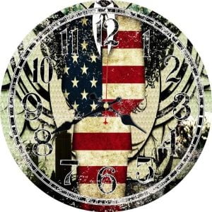 reloj bandera americana
