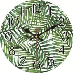 reloj de hoja verde