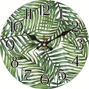 reloj de hoja verde