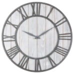 reloj industrial de madera
