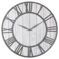 reloj industrial de madera