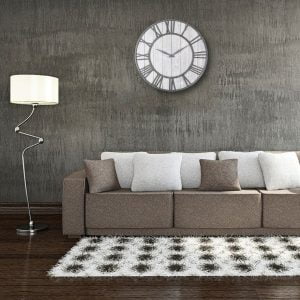 reloj industrial de madera