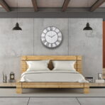 reloj industrial de madera
