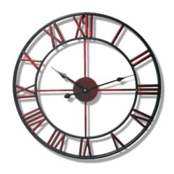 reloj industrial rojo