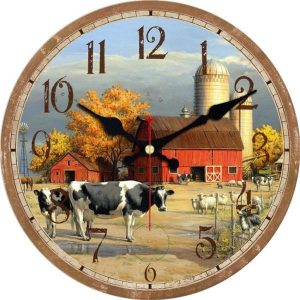 reloj de pared animales de granja