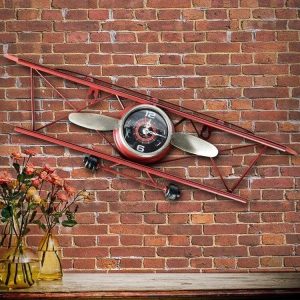 reloj de pared avion vintage