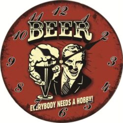 reloj de pared de cerveza