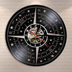 reloj de pared brujula