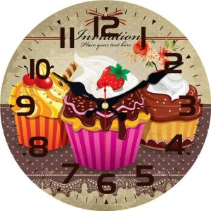 reloj de pared de cupcakes