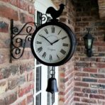reloj estacion exterior de doble cara