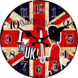 reloj de pared bandera inglesa
