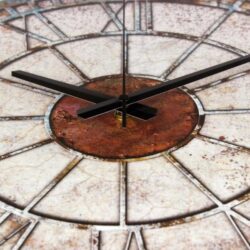 reloj de pared efecto oxido