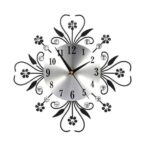 reloj de pared de flores