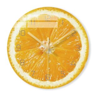 reloj de pared amarillo limon