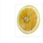 reloj de pared amarillo limon
