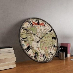reloj de pared mapa mundial