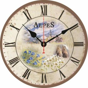 reloj de pared de montana