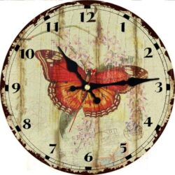 reloj de pared mariposa