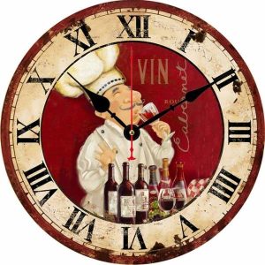 reloj de pared con tematica vino
