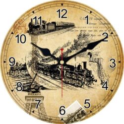 tren reloj de pared