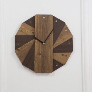 reloj de pared de madera vintage