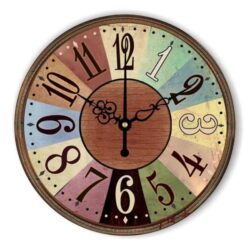 reloj de pared vintage multicolor