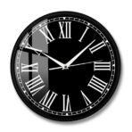 reloj de pared negro vintage