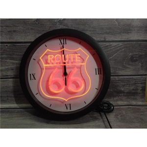 reloj de neon ruta 66