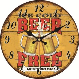 reloj publicidad de cerveza