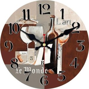 reloj con tematica vino