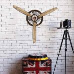 reloj de pared avion de helice