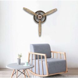 reloj de pared avion de helice