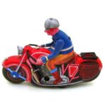 juguete vieja moto en lata