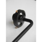 colgante metal negro y vidrio