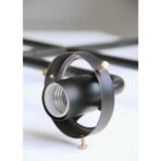 colgante metal negro y vidrio