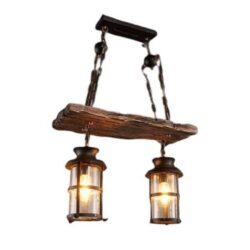 iluminacion industrial madera metal