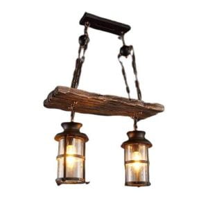 iluminacion industrial madera metal