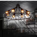 candelabro industrial negro 1