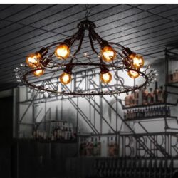 candelabro industrial negro 1