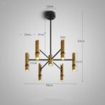 candelabro tubo metal