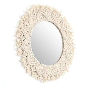 macrame espejo redondo