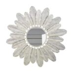 espejo metal pluma
