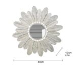 espejo metal pluma