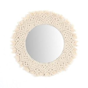 macrame espejo redondo